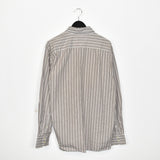 Vintage Tommy Hilfiger formal button up shirt long sleeve top in white and brown stripes