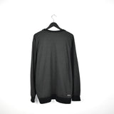 Vintage Adidas jumper pullover sweatshirt windbreaker fleece track jacket in dark grey