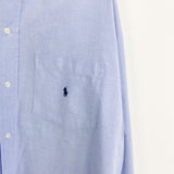 Vintage Polo Ralph Lauren button down formal shirt long sleeve blouse top in light blue