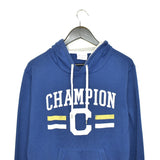 Vintage Champion thin material hoodie jumper sweatshirt sweater pullover in blue