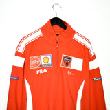 Vintage Rare Fila Michelin Advance quarter zip up sweatshirt pullover jumper hoodie in red and white