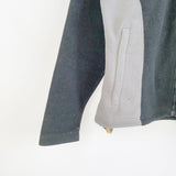 Vintage The North face fleece track jacket longsleeve tee pullover windbreaker sweatshirt in black and grey