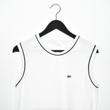 Vintage Lacoste sleeveless tee blouse tank top in white