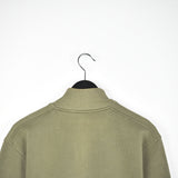 Vintage Champion half zip up sweater jumper pullover fleece track jacket hoodie in dark green