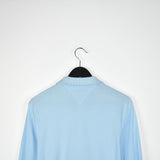 Vintage Tommy Hilfiger long sleeve polo shirt t-shirt pullover jumper in lighter blue
