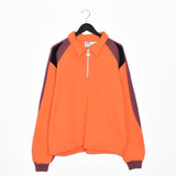 Vintage incredible Diesel quarter zip up jumper longsleeve tee pullover sweatshirt in orange