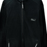 Vintage Jack Wolfskin fleece fuzzy track longsleeve tee pullover sweatshirt in black