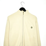 Vintage Timberland zip up sweatshirt pullover jumper track jacket hoodie in sandish yellow