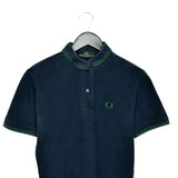 Vintage Fred Perry polo shirt t-shirt pullover in dark blue and green