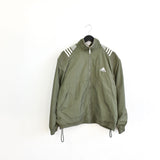 Vintage Adidas zip up jumper sweatshirt tracksuit track jacket bomber jacket trackie pullover long sleeve in lighter green