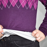 Cute Pringle golf quarter zip up long sleeve top sweatshirt jumper sweater pullover in purple and pink