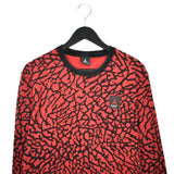 Vintage rare Jordan sweatshirt pullover jumper hoodie in red and black