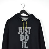 Vintage Nike hoodie pullover sweatshirt windbreaker fleece track jacket in black and grey