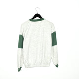 Unique vintage jumper longsleeve tee pullover sweatshirt in grey and green