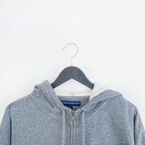 Vintage Tommy Hilfiger zip up jacket jumper longsleeve tee pullover windbreaker sweatshirt in grey.