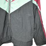 Vintage Adidas zip up tracksuit track jacket trackie sweater jumper sweatshirt pullover long sleeve in black red and green