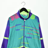 Vintage colourful Fila tracksuit fleece longsleeve tee pullover sweatshirt jumper