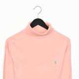 Vintage Ralph Lauren turtleneck pullover sweatshirt top jumper in pink