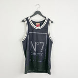 Vintage Review sleeveless basketball t-shirt top blouse tee in black