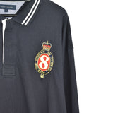 Vintage Tommy Hilfiger long sleeve polo shirt t-shirt top sweatshirt jumper in dark blue