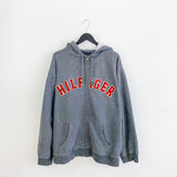 Vintage Tommy Hilfiger zip up jacket jumper longsleeve tee pullover windbreaker sweatshirt in grey.
