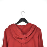 Vintage Adidas zip up hoodie jacket tracksuit sweatshirt pullover jumper track jacket in burgundy