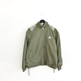 Vintage Adidas zip up jumper sweatshirt tracksuit track jacket bomber jacket trackie pullover long sleeve in lighter green