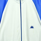 Vintage Kappa tracksuit trackie jacket zip up sweater in white and blue