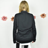 Cute sporty Nike fleece track jacket hoodie jumper sweater top cardigan pullover in black and white