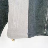 Vintage The North face fleece track jacket longsleeve tee pullover windbreaker sweatshirt in black and grey