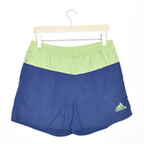Vintage Adidas casual sports shorts pants bottoms trousers in blue and green
