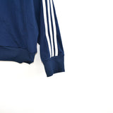 Vintage Adidas tracksuit trackie jacket zip up sweater windbreaker long sleeve tee jumper in dark blue