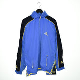 Vintage Adidas track jacket windbreaker fleece longsleeve tee pullover sweatshirt jumper in blue yellow and black