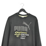 Vintage Puma jumper tracksuit track jacket sweater windbreaker sweatshirt pullover long sleeve in grey and yellow