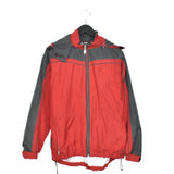 Vintage Umbro zip up track jacket windbreaker sweatshirt longsleeve tee pullover jumper in dark red and grey