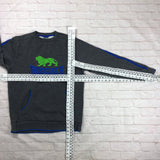 ✈️🚚WORLDWIDE POSTAGE❗️CHECK ALL PICS FOR MEASUREMENTS 🌊GRAY LONSDALE SWEATSHIRT WITH A HUGE LOGO AND A POCKET IN THE FRONT