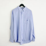 Vintage Polo Ralph Lauren button down formal shirt long sleeve blouse top in light blue