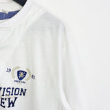 Vintage C&A polo shirt t-shirt tee blouse top in white