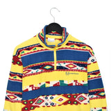 Vintage Sergio Tacchini quarter zip up pullover sweatshirt jumper windbreaker fleece track jacket in multi colours