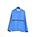 Vintage Adidas zip up jacket windbreaker tracksuit fleece longsleeve tee pullover sweatshirt in light and dark blue