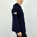 Vintage Napapijri zip up hoodie jumper sweater pullover sweatshirt in navy blue