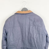 Vintage Review winter jacket puffer coat windbreaker tracksuit track jacket long sleeve in dark blue