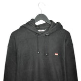 Vintage Levi’s fleece hoodie sweatshirt pullover jumper in black