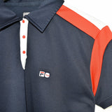 Vintage Fila polo shirt t-shirt tee blouse top in navy and red