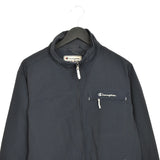 Vintage Champion bomber zip up track jacket windbreaker sweatshirt longsleeve tee pullover jumper in navy