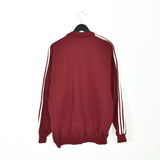 Vintage Adidas quarter zip up sweatshirt jumper hoodie t-shirt pullover in maroon and white