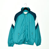 Vintage ellesse windbreaker tracksuit fleece longsleeve tee pullover sweatshirt jumper in electric green blue
