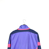Vintage Sergio Tacchini track fleece longsleeve tee pullover windbreaker sweatshirt in blue, purple, green and pink