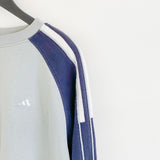 Vintage Adidas jumper longsleeve tee pullover sweatshirt windbreaker in grey and blue