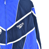 Vintage Reebok tracksuit jacket longsleeve tee pullover windbreaker sweatshirt in light and dark blue